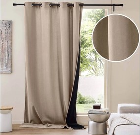 Κουρτίνα Chenille Douceur d'intérieur - 140x260cm - Καφέ