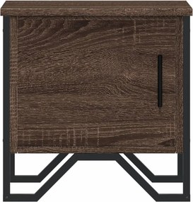vidaXL Κομοδίνα 2 τεμ. Καφέ Δρυς 40x30x40 εκ. από Επεξεργ. Ξύλο