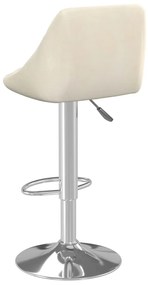 vidaXL Σκαμπό Μπαρ 2 τεμ. Κρεμ Βελούδινα