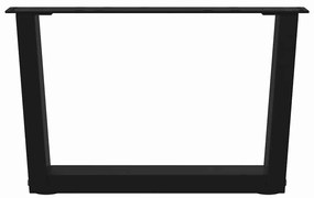 vidaXL Πόδια Τραπεζιού Σαλονιού Σχήματος V 2 τεμ. Μαύρο 60x(30-31,3) εκ. Ατσάλι