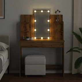 Μπουντουάρ με LED Φώτα τεχνίτης Δρυς 96x40x142 εκ. 857026