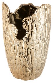 Βάζο Κωνικό -Crepa- Κεραμικό Χρυσό 22x14cm