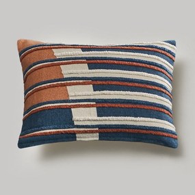 Μαξιλαροθήκη Διακοσμητική Siara 156 Blue-Terra Gofis Home 30Χ45 100% Cotton