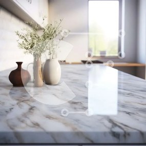 Intra Συλλεκτικό Ξύλινο Παζλ Plywood  4mm - Μαρμάρινος πάγκος κουζίνας με βάζα με λουλούδια Σε Ξύλινο Κουτί - Διαστάσεις Puzzle: 10x10 cm – 25 κομμάτια