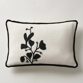 Μαξιλαροθήκη Διακοσμητική Kalina 125 Ecru-Black Gofis Home 30X50 100% Cotton