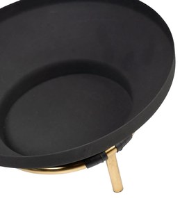 Decorative bowl DOME DECO με χρυσή βάση D3-S21-BLA