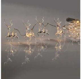 Λαμπάκια Σειρά Acrylic Πλαστικό Reindeer 10 LED Μπαταρίας 3xAA WW IP20 Διάφανο Καλώδιο X061011223 ACA-X061011223-Διάφανο X061011223
