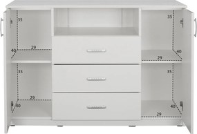 ΜΠΟΥΦΕΣ ADLER HM2430.03 ΜΕΛΑΜΙΝΗ ΛΕΥΚΗ 120X45X85Yεκ