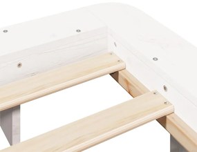 vidaXL Σκελετός Κρεβ. Χωρίς Στρώμα Λευκό 135x190 εκ Μασίφ Πεύκο