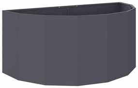 vidaXL Γλάστρα Ανθρακί 120 x 60 x 50 εκ. Ατσάλι