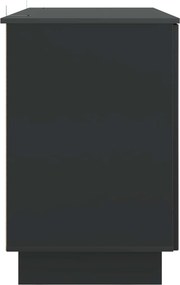 vidaXL Γραφείο Μαύρο Επεξεργασμένο Ξύλο 142,5 x 50 x 75 εκ.