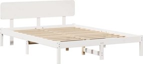 vidaXL Σκελετός Κρεβατιού Λευκό 200 x 200 cm Στερεά ξυλεία πεύκου