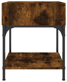 vidaXL Κομοδίνα 2 τεμ Καπνιστή Δρυς 40x41x50 εκ. Επεξεργασμένο Ξύλο