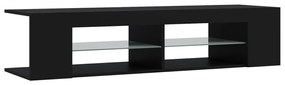 vidaXL Έπιπλο Τηλεόρασης με LED Μαύρο 135x39x30 εκ.