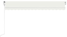 vidaXL Τέντα Αυτόματη με LED και Αισθητήρα Ανέμου Κρεμ 450 x 300 εκ.