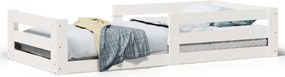 vidaXL Σκελετός Κρεβ. Χωρίς Στρώμα Λευκό 75x190 εκ Μασίφ Πεύκο