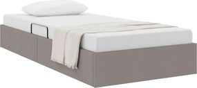 vidaXL Κρεβάτι Οθωμανικού Τύπου Taupe 100 x 200 cm ύφασμα