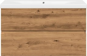 vidaXL Ντουλάπι με Ενσωματωμένο Νιπτήρα Τεχνίτης Δρυς