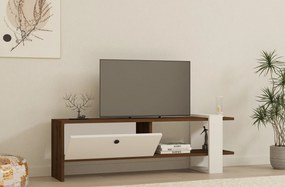 Έπιπλο Τηλεόρασης Καρυδιά / Λευκό TIVIR 120x25x36,8