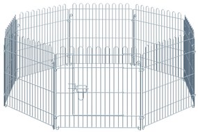 PawHut Περίφραγμα Εξωτερικού Χώρου για Κουτάβια Περίφραγμα Κουταβιών Πάρκο Κουταβιών Πλέγμα Κουταβιών για Ζώα 8 τεμάχια Π63 x Υ60 cm