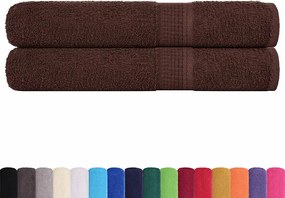 vidaXL Πετσέτες FROGN 2 τεμ. Καφέ 100x200 εκ. 360 γρ./μ²