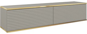 Έπιπλο Τηλεόρασης Κρεμαστό Oro_MDF 135x30x32cm Grey-Gold