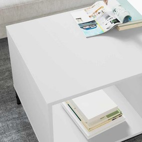 vidaXL Τραπεζάκι σαλονιού Λευκό 90 x 49 x 46 εκ. Επεξεργασμένο Ξύλο