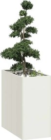 vidaXL Ζαρντινιέρα Λευκή 40x80x80 εκ. από Χάλυβα