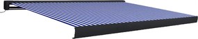 vidaXL Τέντα Κασετίνα με Μοτέρ Μπλε / Λευκή 400x300 εκ.