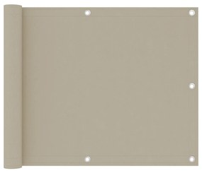 Διαχωριστικό Βεράντας Μπεζ 75 x 500 εκ. Ύφασμα Oxford - Μπεζ