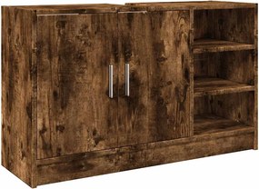 vidaXL Ντουλάπι Νιπτήρα Καπνιστή Δρυς 90x29x55 εκ. Επεξεργασμένο Ξύλο