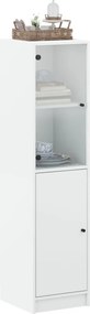 vidaXL Ντουλάπι Λευκό 35x37x142 εκ. με Γυάλινες Πόρτες