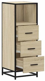 vidaXL Ντουλάπι μπάνιου Sonoma Oak 35x37,5x100 cm Κατασκευασμένο ξύλο