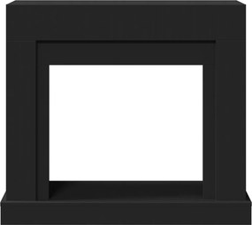 vidaXL Πλαίσιο Τζακιού Μαύρο 100x30x87,5 εκ. από Επεξ. Ξύλο