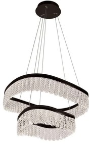 Φωτιστικό Οροφής Crystal 4291600 40x120cm Led 2000lm 51W 3000K Clear-Black Viokef