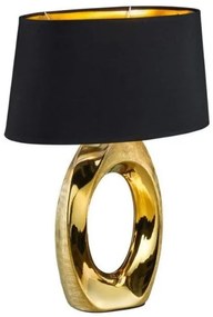 Επιτραπέζιο Φωτιστικό Taba χρυσό ή ασημί Φ38 Trio Lighting-R50521079-Μαύρο-Χρυσό R50521079