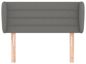 Κεφαλάρι με Πτερύγια Σκούρο Γκρι 103x23x78/88 εκ. Υφασμάτινο 3117275