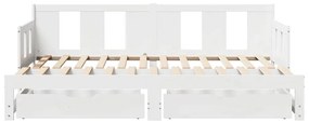 vidaXL Καναπές Κρεβάτι Συρόμενος Χωρίς Στρώμα 80x200 εκ. &amp; Συρτάρια