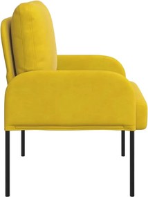 vidaXL Καναπέδες με μαξιλάρι 55cm Κίτρινο Κόντρα πλακέ