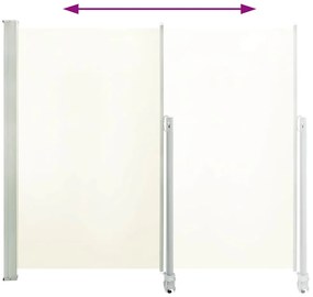 vidaXL Σκίαστρο Πλαϊνό Συρόμενο Βεράντας Κρεμ 160 x 300 εκ.
