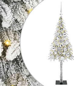 vidaXL Χριστουγεννιάτικο Δέντρο με 150 LED Λευκό 120 cm ΠΕ και Ατσάλι