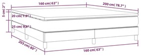 Κρεβάτι Boxspring με Στρώμα Καπουτσίνο 160x200εκ.από Συνθ.Δέρμα - Καφέ