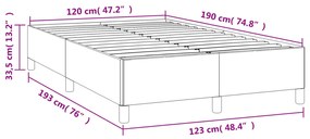 ΠΛΑΙΣΙΟ ΚΡΕΒΑΤΙΟΥ ΣΚΟΥΡΟ ΚΑΦΕ 120 X 190 ΕΚ. ΥΦΑΣΜΑΤΙΝΟ 379511