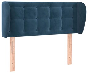 Κεφαλάρι με Πτερύγια Σκούρο Μπλε 93x23x78/88 εκ. Βελούδινο 3117618
