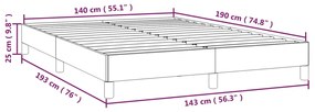 Σκελετός Κρεβατιού Χωρίς Στρώμα Κρεμ 140x190 εκ. Υφασμάτινο - Κρεμ