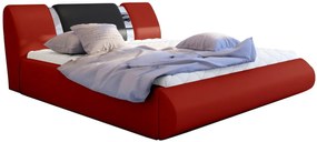 Επενδεδυμένο κρεβάτι Julius-160 x 200-Kokkino-Mauro