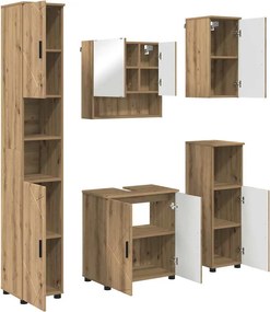 vidaXL Σετ Επίπλων Μπάνιου 5 τμχ. Artisan Δρυς 61 x 35 x 64 εκ.