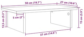 ΒΑΣΗ ΟΘΟΝΗΣ ΓΚΡΙ SONOMA 50X27X15 ΕΚ. ΑΠΟ ΕΠΕΞΕΡΓΑΣΜΕΝΟ ΞΥΛΟ 854702