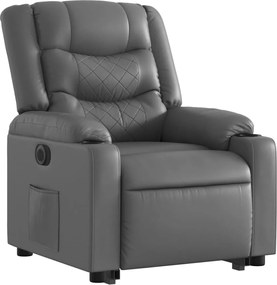 vidaXL Πολυθρόνα Ηλεκ Ανακλινόμενη με Ανύψωση Συνθετικό Δέρμα
