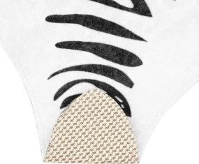 vidaXL Χαλί Πλενόμενο Σχέδιο Ζέβρας Μαύρο/Λευκό 120x170 εκ.